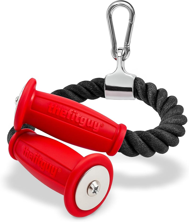 THEFITGUY Ergonomic Tricep Rope | 30” Non-Slip Cable Attachment | Wrist Pressure Relief | Grip Strength & Forearm Activation | Home & Commercial Gym Accessory | for Cable Machine & Smart Gym - Image 1